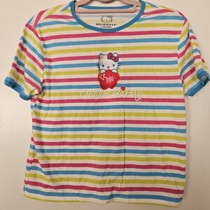 Hello Kitty Striped Kids T-Shirt - Multicolor